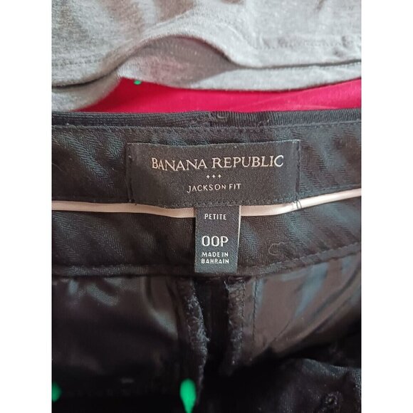 Banana Republic Jackson Fit Black Dress Pants 00Petite - Picture 5 of 9